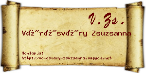 Vörösváry Zsuzsanna névjegykártya